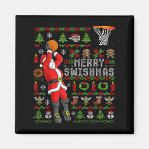 Aimant Joyeux Swishmas Basket de Noël Moche de Noël