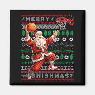Aimant Joyeux Swishmas Basket Noël dégueulasse Xmas Homme