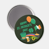 Aimant Joyeux symboles et traditions de la Saint Patrick (Recto/Verso)