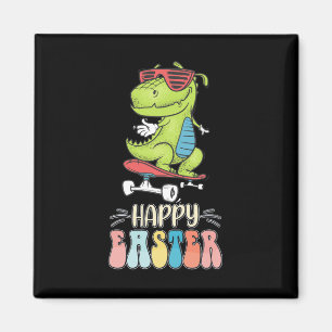 Aimant Joyeux T Rex Dinosaur Lapin de Pâques oeufs de lap