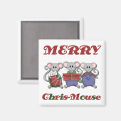 Aimant Joyeux T-shirts et cadeaux Chris-Mouse (Recto/Verso)