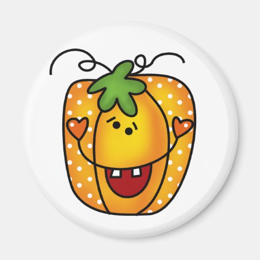 Aimant Joyeux tee-shirts et cadeaux Jack-o'-lantern (Devant)