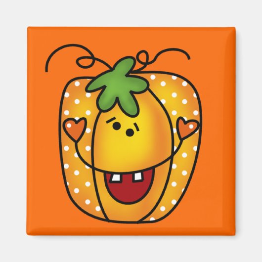 Aimant Joyeux tee-shirts et cadeaux Jack-o'-lantern (Devant)