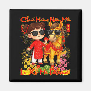 Aimant Joyeux Tet Chuc Mung Nam Moi 2026 Li Xi Me S'il Vo