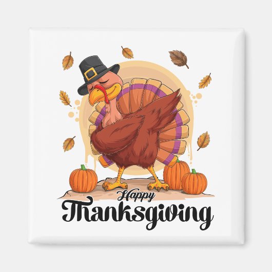 Aimant Joyeux Thanksgiving (Devant)