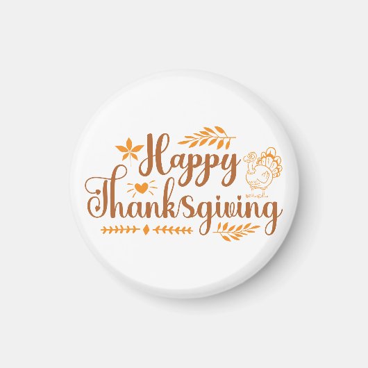 Aimant Joyeux Thanksgiving (Devant)
