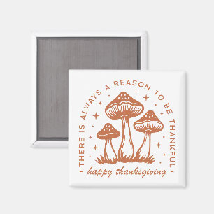 Aimant Joyeux thanksgiving champignon fantaisiste terre c