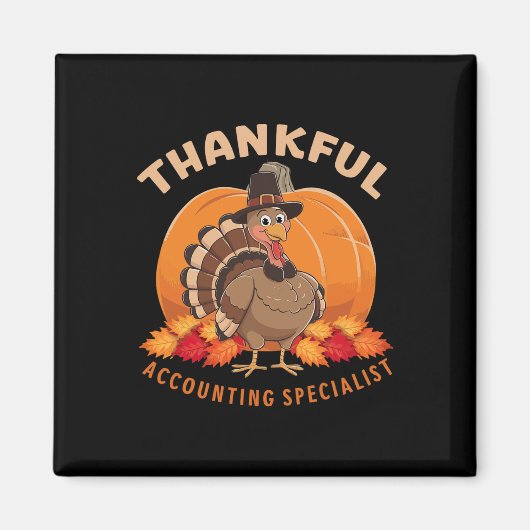 Aimant Joyeux Thanksgiving Comptabilité Jour de la dinde (Devant)