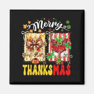 Aimant Joyeux Thanksmas Thanksgiving Noël Coquette Bo