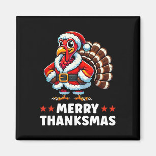Aimant Joyeux Thanksmas Thanksgiving Turquie Noël Drôle