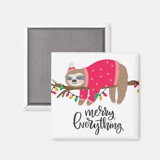 Aimant Joyeux tout | Sleepy Sloth (Recto/Verso)