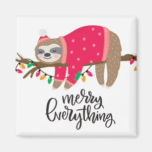 Aimant Joyeux tout   Sleepy Sloth