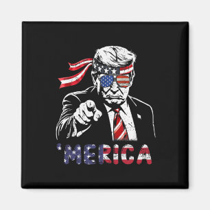 Aimant Joyeux Trump vintage 4 juillet patriotique merica