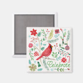 Aimant Joyeux vacances - Célébrer (Recto/Verso)