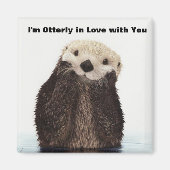 Aimant Joyeux Valentines Jour Funny Otter (Devant)