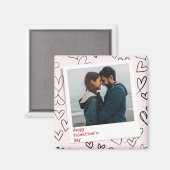 Aimant Joyeux Valentines Jour Moderne Design Romantique P (Recto/Verso)