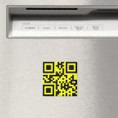 Aimant ‹ Joyeux visage souriant Emoji — Code QR (In Situ (Lave-vaisselle))