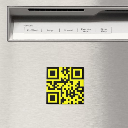 Aimant ‹ Joyeux visage souriant Emoji — Code QR (In Situ (Lave-vaisselle))