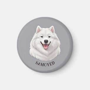 Aimant Joyeux White Samoyed