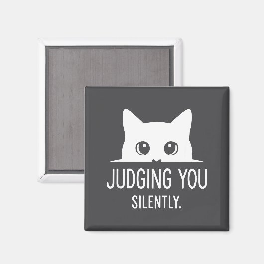 Aimant Judging You Silently - Funny Cat  (Recto/Verso)