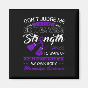 Aimant Juge-moi Non - Violet Ribbon Fibromyalgie sensibil