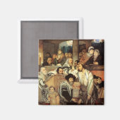 Aimant Juifs priant dans la synagogue sur Yom Kippour (Recto/Verso)