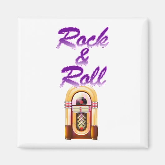 Aimant Juke-box Rock and Roll (Devant)