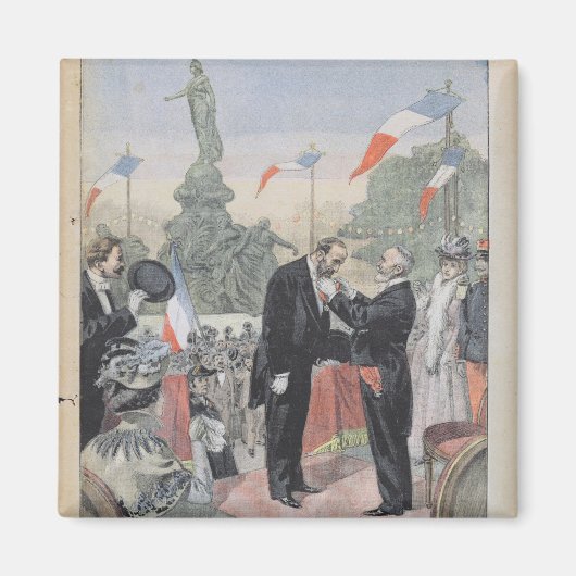 Aimant Jules Dalou recevant la médaille (Devant)