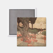 Aimant Jules Guerin Jardin Gethsemane Arbre d'art Israël (Recto/Verso)