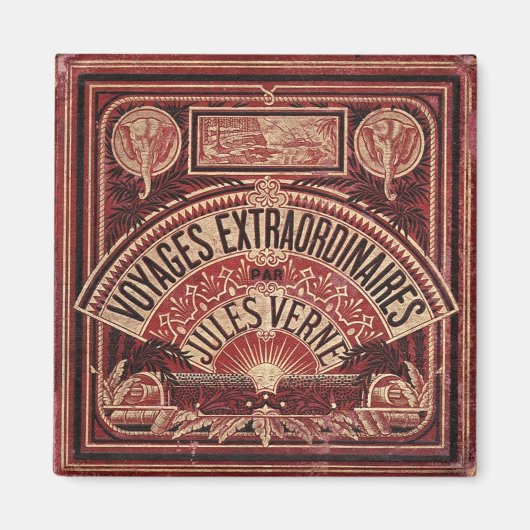 AIMANT JULES VERNE "VOYAGES EXTRAORDINAIRES" (1878) (Devant)