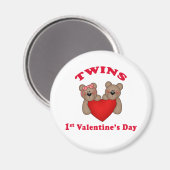 Aimant Jumeaux 1er Saint Valentin (Recto/Verso)