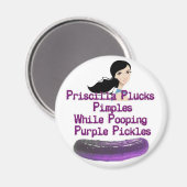 Aimant Jumelage de langue de la pricilla (Recto/Verso)