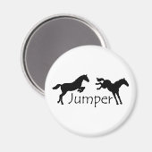 Aimant Jumper Avec Deux Chevaux De Saut (Recto/Verso)