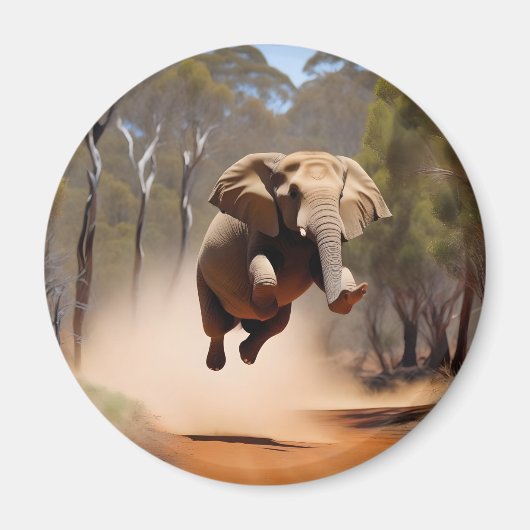 Aimant "Jumping Joy : Le saut des éléphants Animés" (Devant)