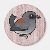 Aimant Junco aux yeux foncés (dos rouge) (Devant)