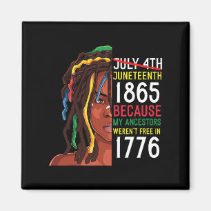 Aimant Junetdix Day Ancestors Gratuit 1776 Juillet 4 Noir