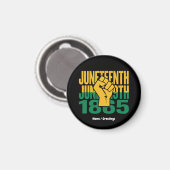 Aimant Juneteenth 1865 19 juin Graphique De liberté (Recto/Verso)