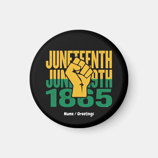Aimant Juneteenth 1865 19 juin Graphique De liberté (Devant)
