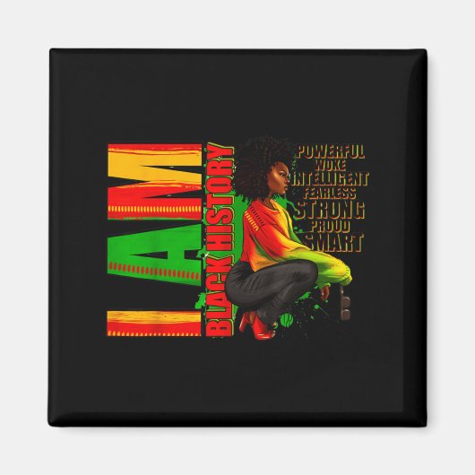 Aimant Juneteenth 1865 liberté afro-américaine noir son (Devant)