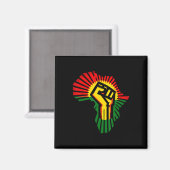 Aimant Juneteenth 1865 Mois de l'histoire des Noirs Afro- (Recto/Verso)
