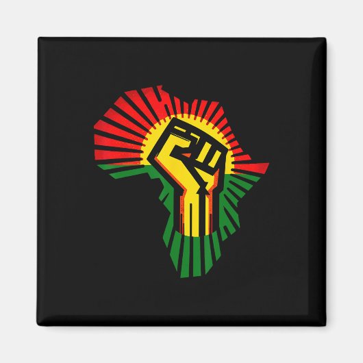 Aimant Juneteenth 1865 Mois de l'histoire des Noirs Afro- (Devant)