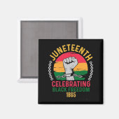 Aimant Juneteenth célébrant la liberté noire 1865 (Recto/Verso)