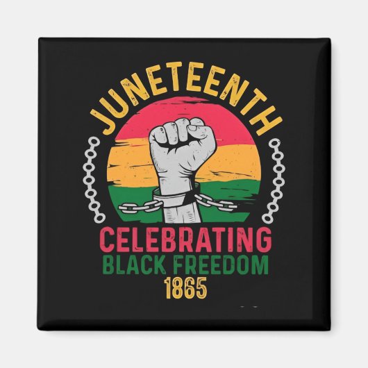 Aimant Juneteenth célébrant la liberté noire 1865 (Devant)