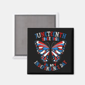 Aimant Juneteenth est le papillon de jour de l'indépendan (Recto/Verso)