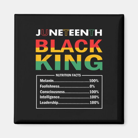 Aimant Junetten Roi Noir Faits nutritionnels Black Hist (Devant)