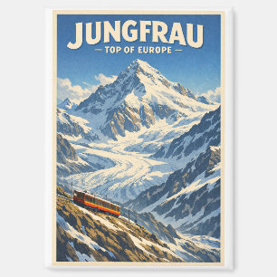 Aimant Jungfrau, Suisse, dans un classique rétro