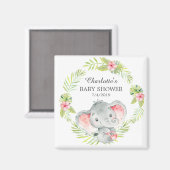 Aimant Jungle Elephant Baby shower Favoriser l'aimant (Recto/Verso)