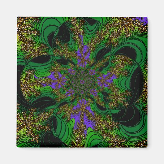 Aimant "Jungle Orchids" ~ Art Abstrait Imprimer (Devant)
