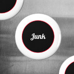 Aimant Junk<br><div class="desc">Everyone has Junk, More Junk, the Rest of the Junk and the Other Stuff! This magnet is 1 of 4 Junk designs, any or all would be great of a file cabinet at home or the office. They are all a fun and humorous commentary on the state of your filing...</div>