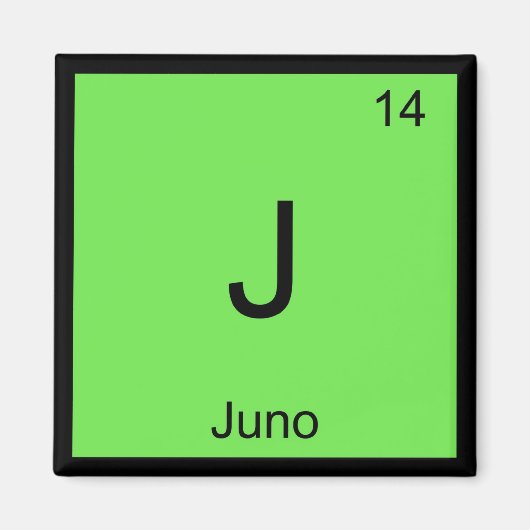 Aimant Juno Nom Chimie Élément Tableau périodique (Devant)